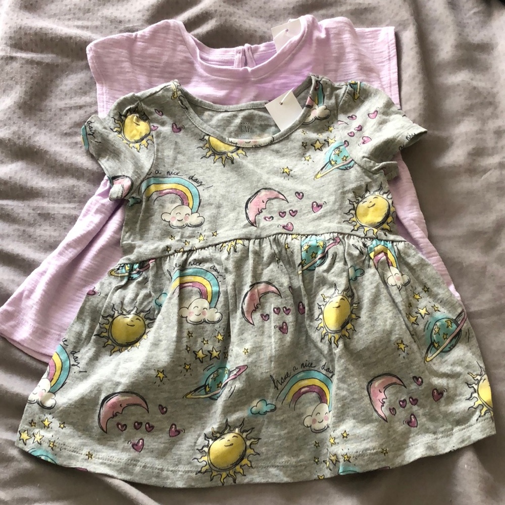 NWT Baby Gap Toddler Peplum Summer T-shirts (2)
